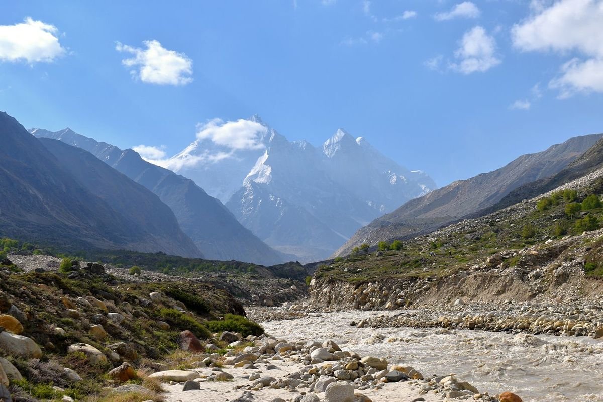 Bhagirathi valley on the Char Dham Yatra route to Gangotri